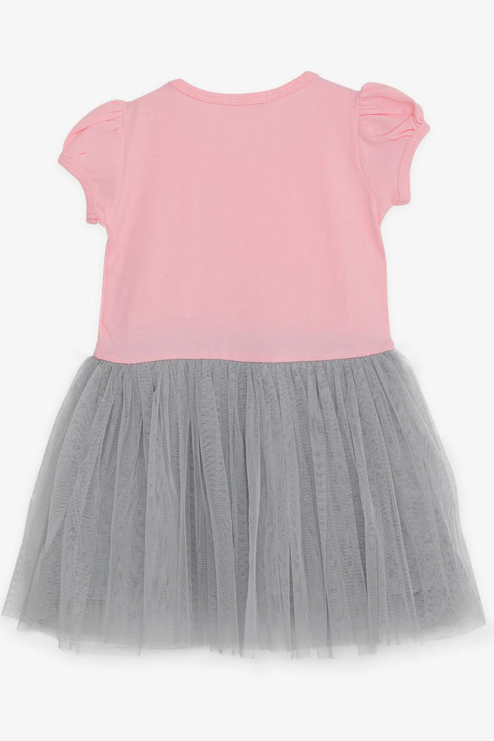 BRE Breeze Girl's Dress Unicorn Printed Tulle with Bow, 3-8 Years, Pink - Botoşani
