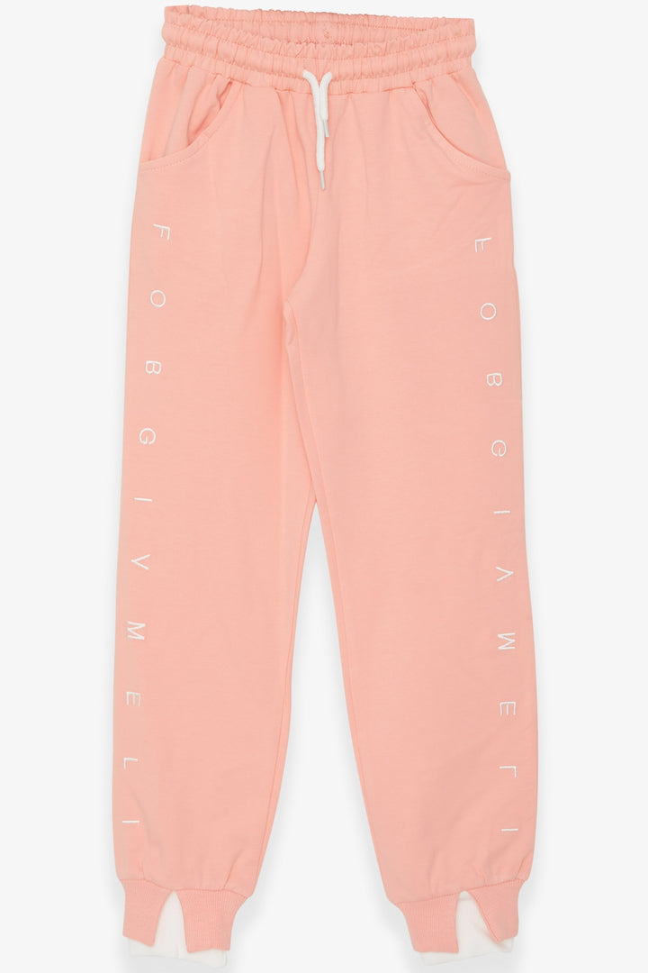 BRE Breeze Girl's Sweatpants Printed 84 Years, Salmon - Wuppertal