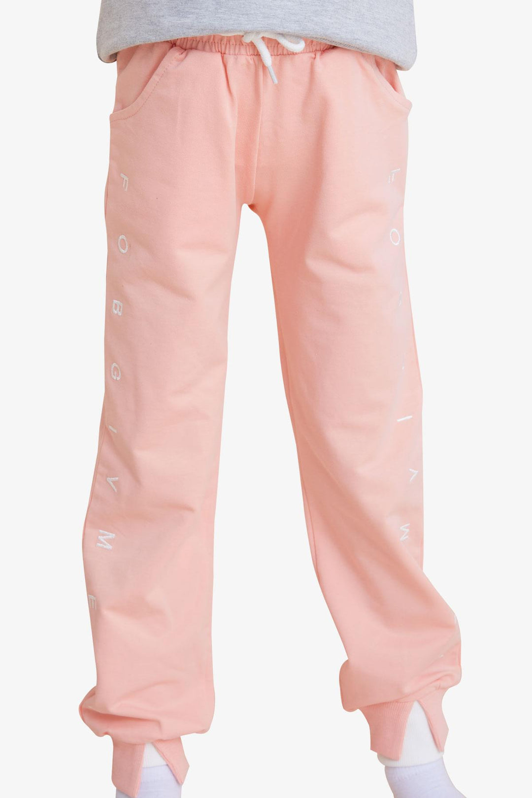 BRE Breeze Girl's Sweatpants Printed 84 Years, Salmon - Wuppertal