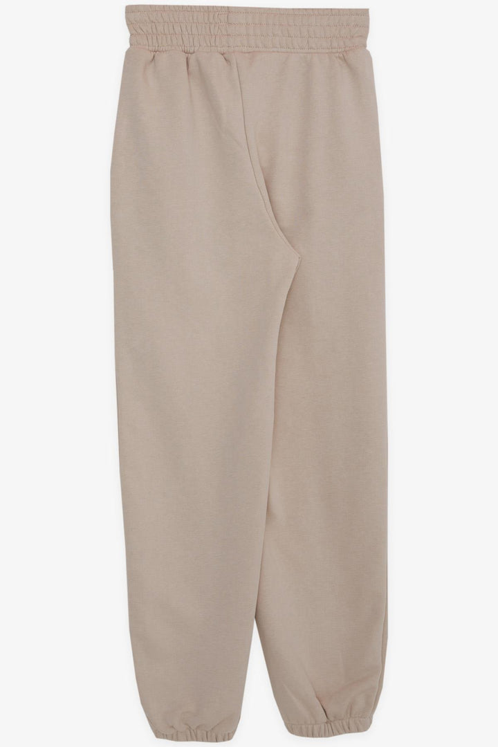 BRE Breeze Girl's Sweatpants with Elastic Waistband and Cuffed Hem, Elastic Pocketed, 94 Years, Beige. - Assen