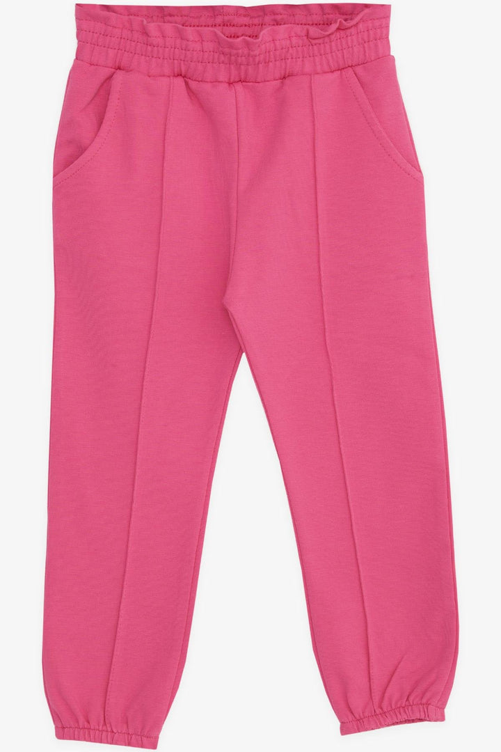 BRE Breeze Girl's Sweatpants with Elastic Waistband and Pockets, 1-4 Years, Fuchsia - Paredes