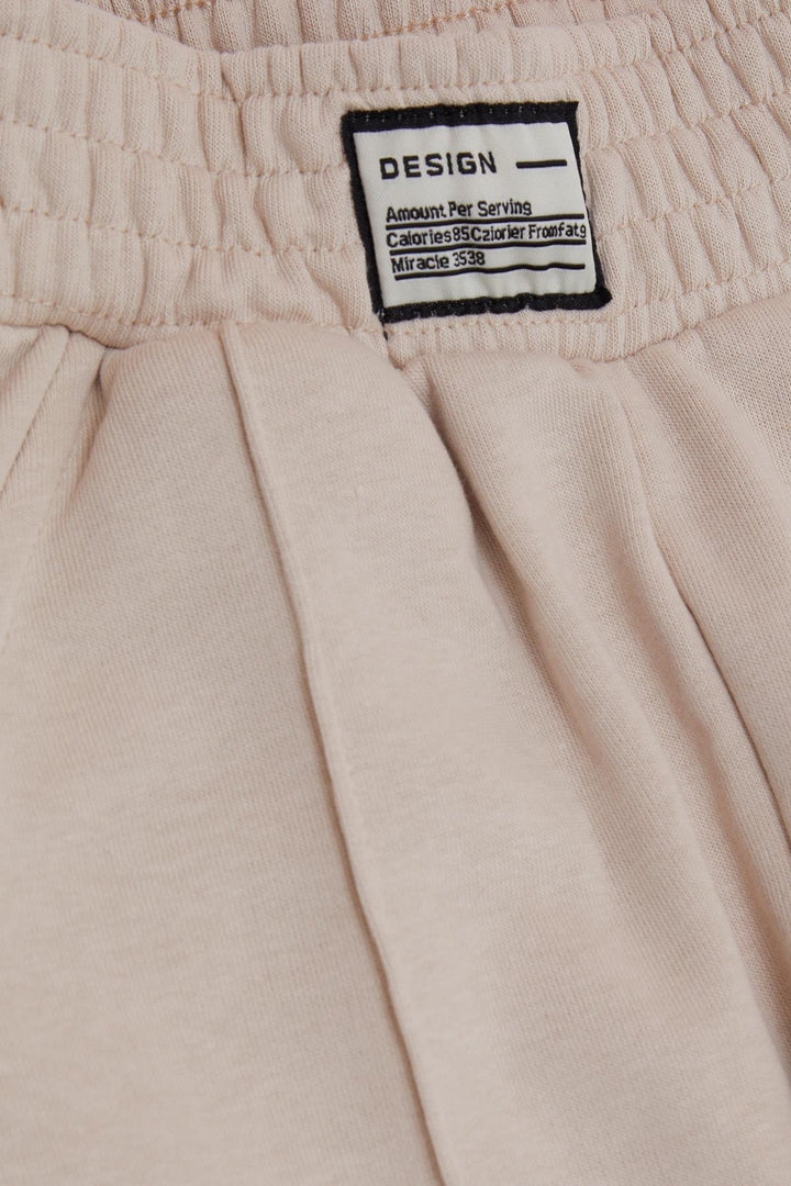 BRE Breeze Girl's Sweatpants with Elastic Waistband and Cuffed Hem, Elastic Pocketed, 94 Years, Beige. - Assen