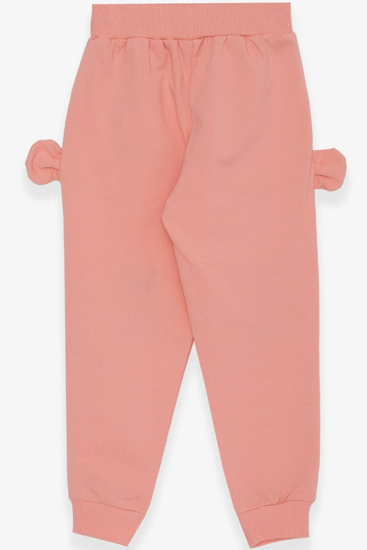 BRE Breeze Girl's Sweatpants with Bunny Embroidery, 1-4 Years, Salmon - Dunedin