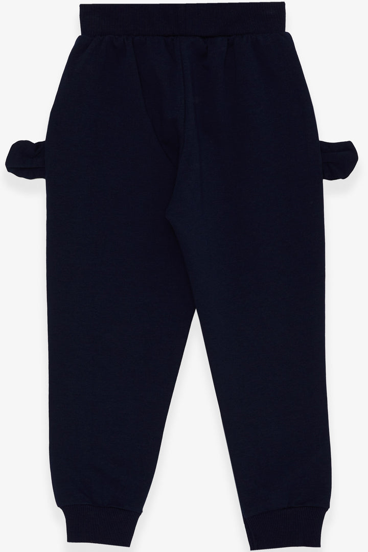 BRE Breeze Girl's Sweatpants with Bunny Embroidery, 1-4 Years, Navy Blue - Sarasota