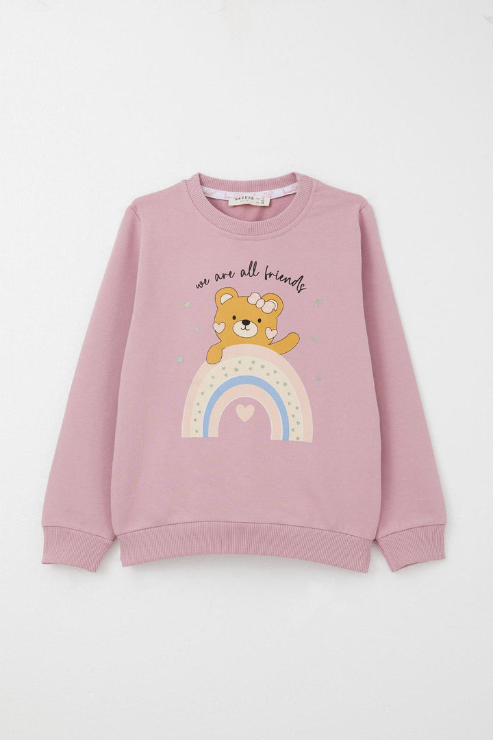 BRE Breeze Girl Child Tracksuit Friendship Themed Cute Bear Printed 1-4 Years, Pink - Waltham