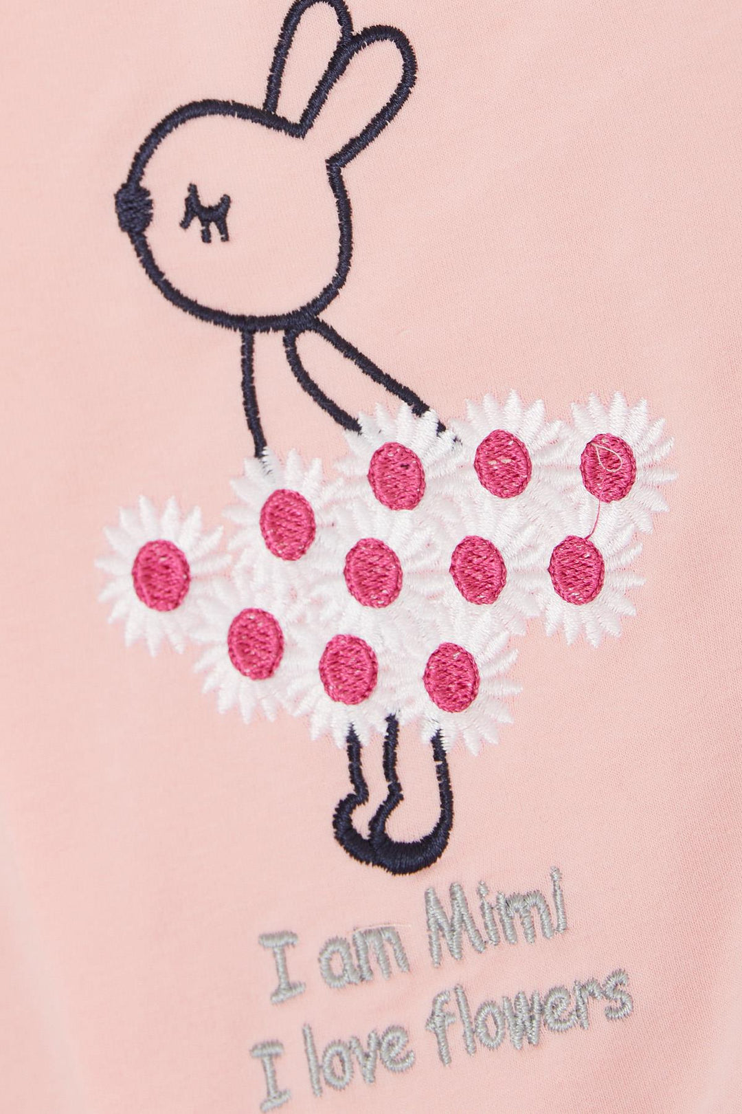 BRE Breeze Girl Child Tracksuit Flower Themed Bunny Embroidered 1-4 Years, Pink - Phoenix