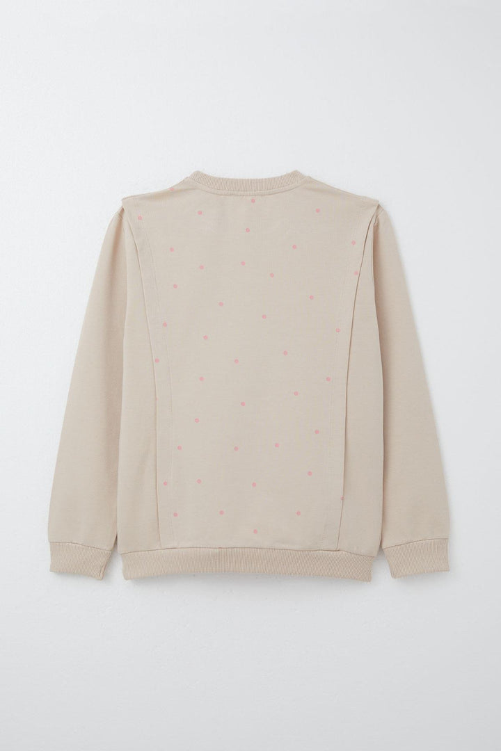 BRE Breeze Girl Child Tracksuit Happiness Themed Polka Dot Patterned 4-8 Years, Beige - Sesto Fiorentino