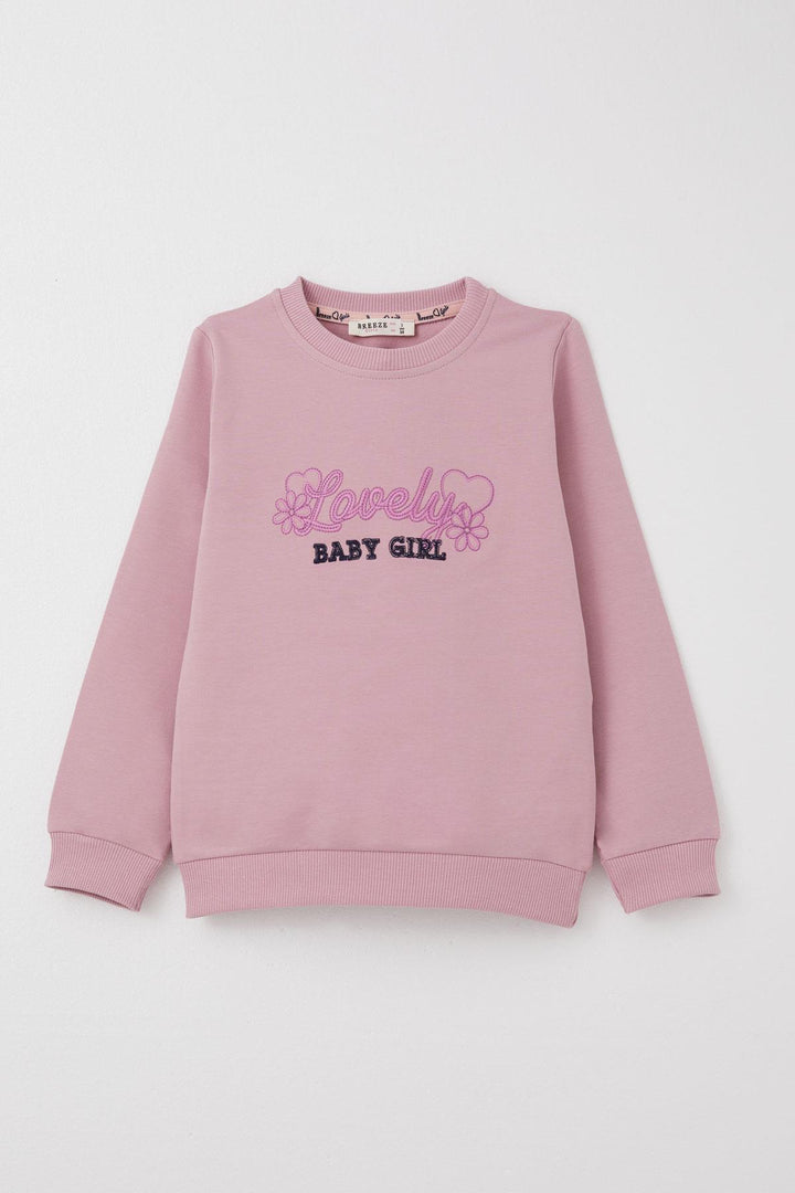 BRE Breeze Girl Child Tracksuit Love Themed Writing Embroidered 1-4 Years, Pink - Kaiserslautern
