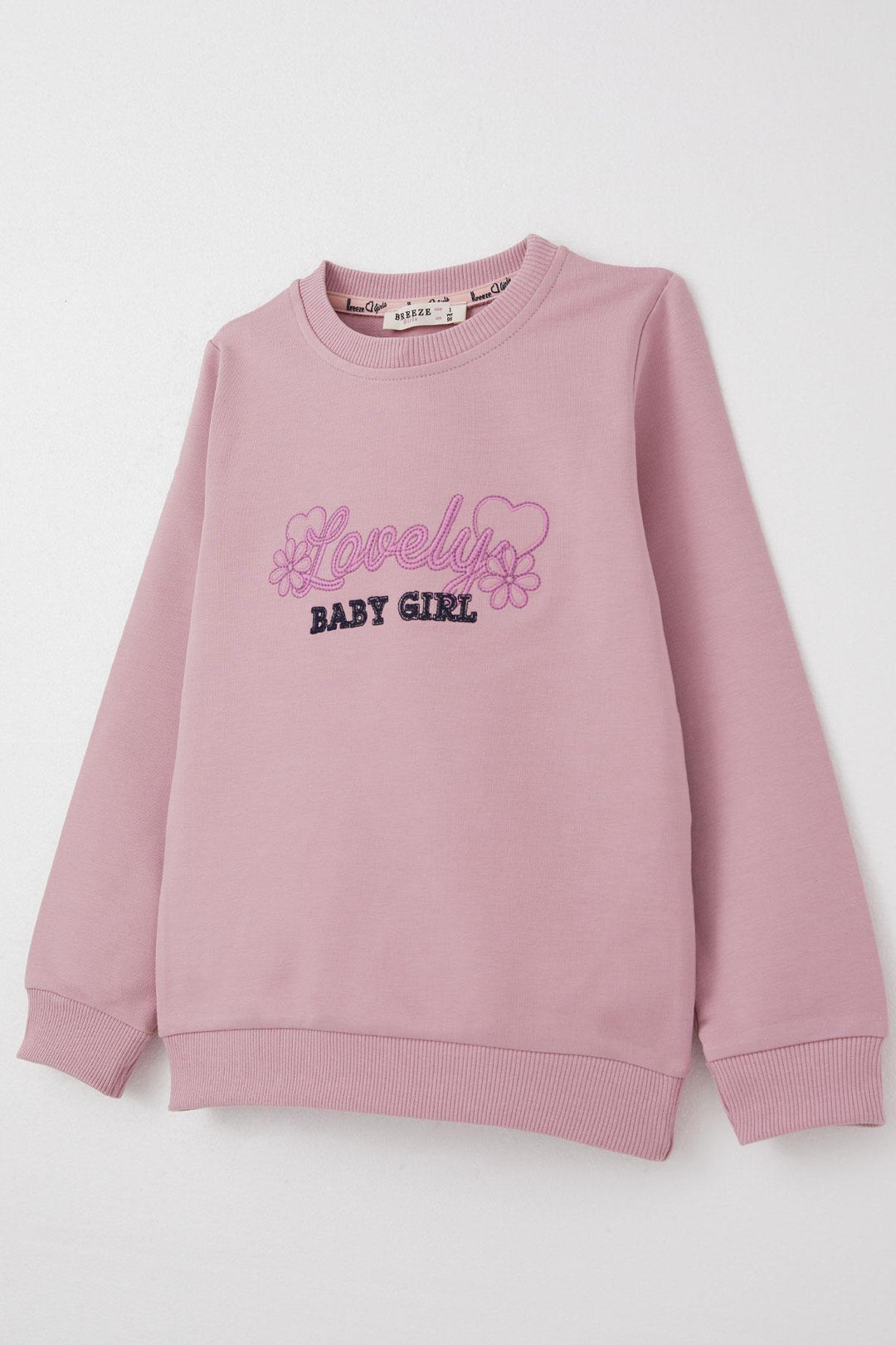 BRE Breeze Girl Child Tracksuit Love Themed Writing Embroidered 1-4 Years, Pink - Kaiserslautern