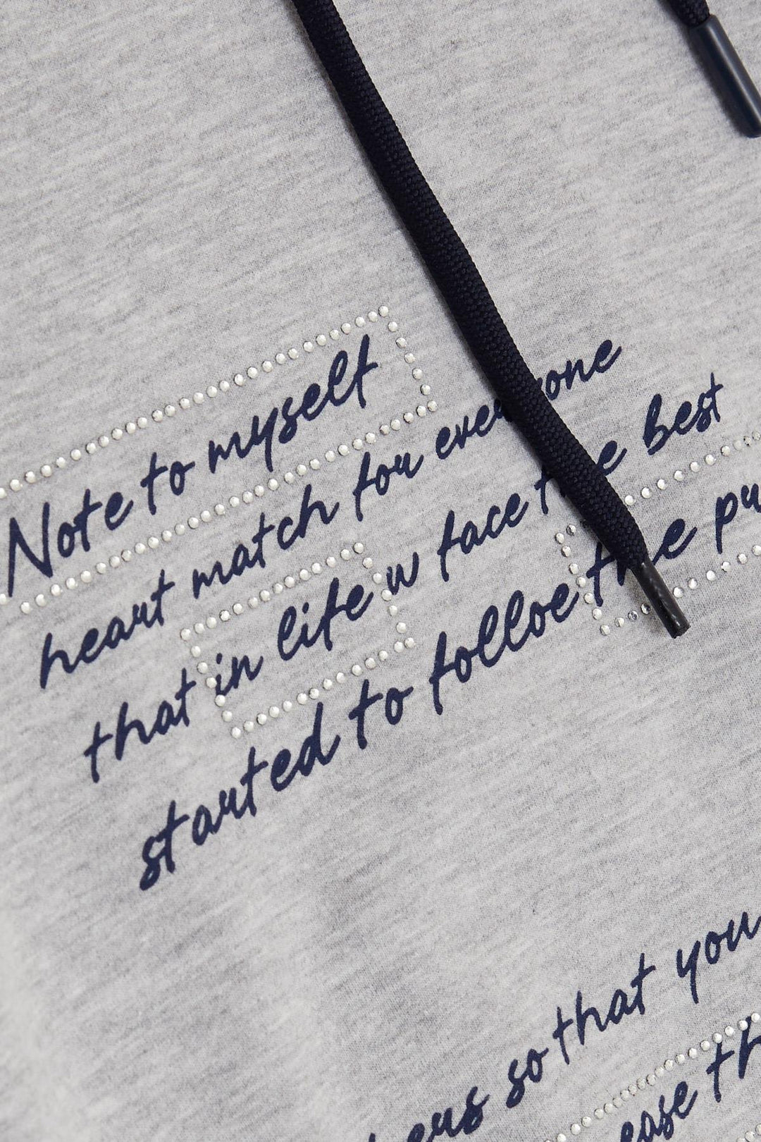 BRE Breeze Girl's Tracksuit with Rhinestone Printed Hoodie 82 Years, Grey Melange - Whanganui