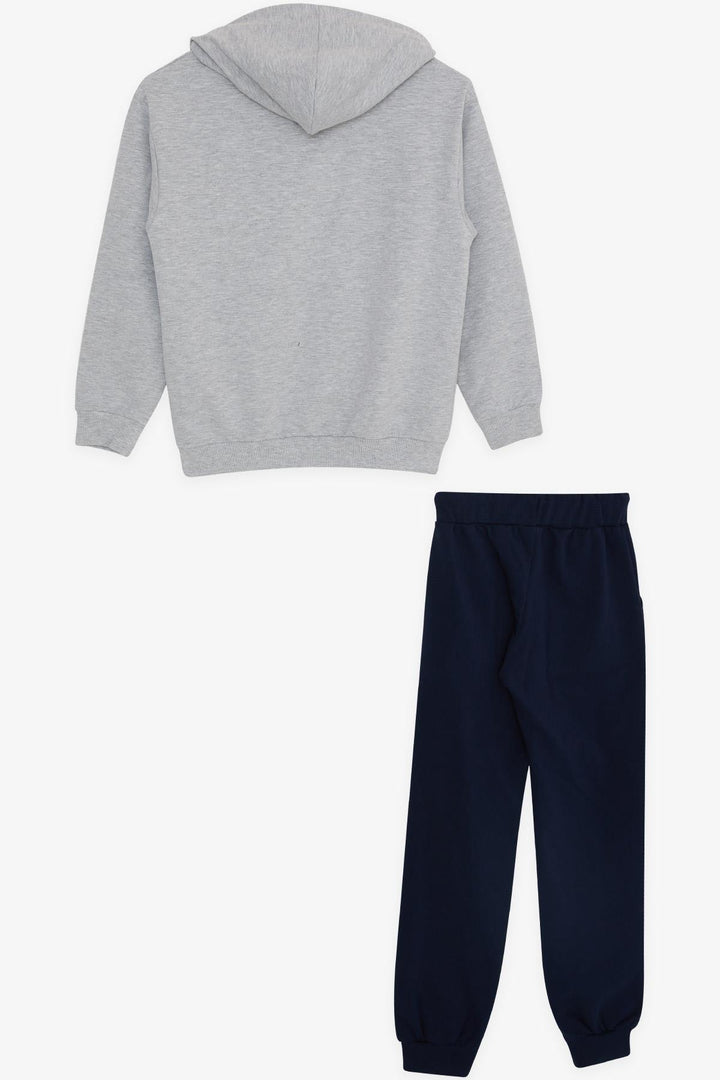 BRE Breeze Girl's Tracksuit with Rhinestone Printed Hoodie 82 Years, Grey Melange - Whanganui