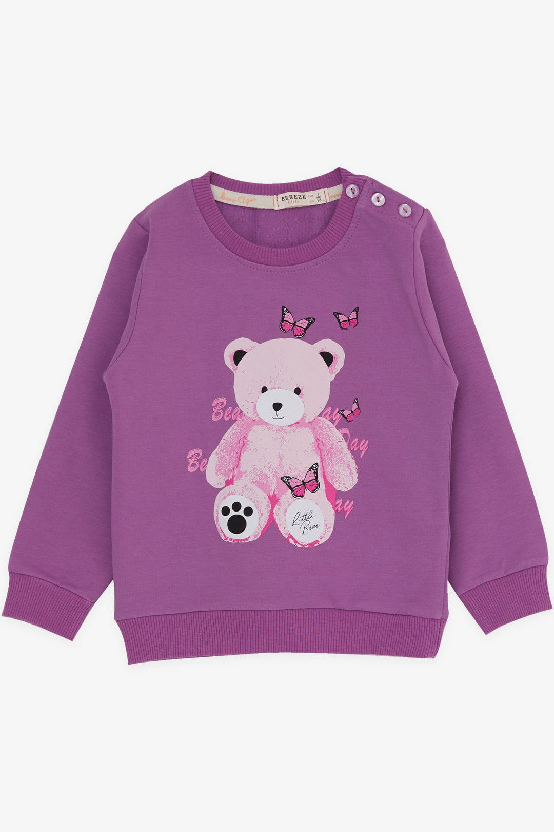 BRE Breeze Girl's Tracksuit with Teddy Bear Print 1.5-5 Years, Lilac - Buffalo Grove