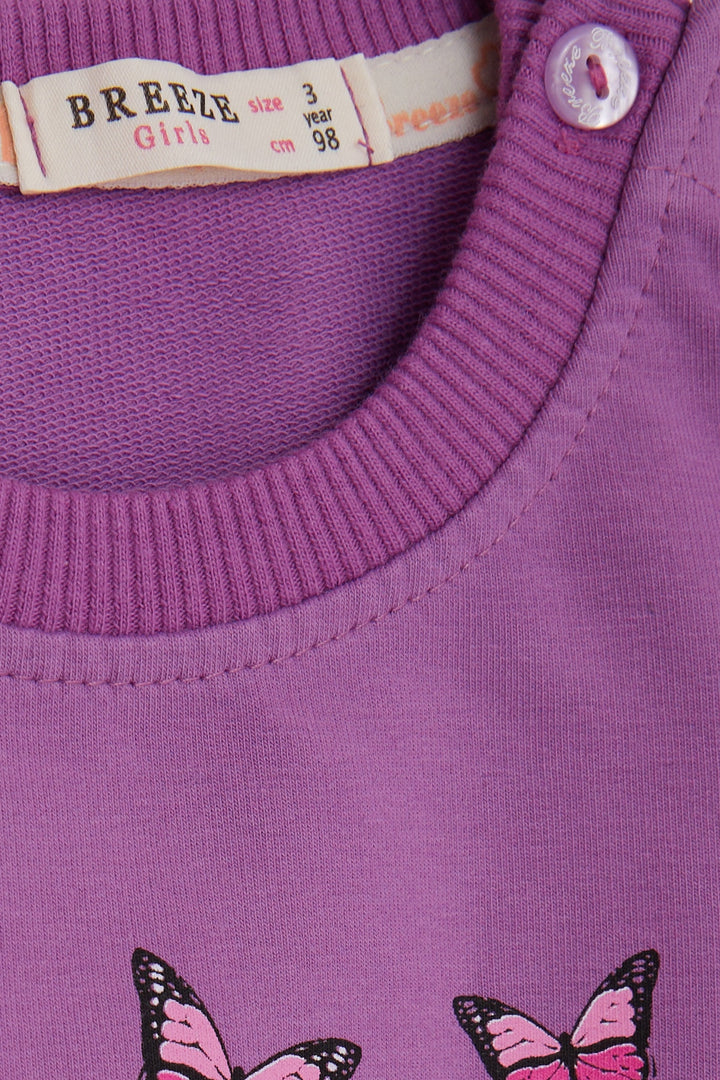 BRE Breeze Girl's Tracksuit with Teddy Bear Print 1.5-5 Years, Lilac - Buffalo Grove