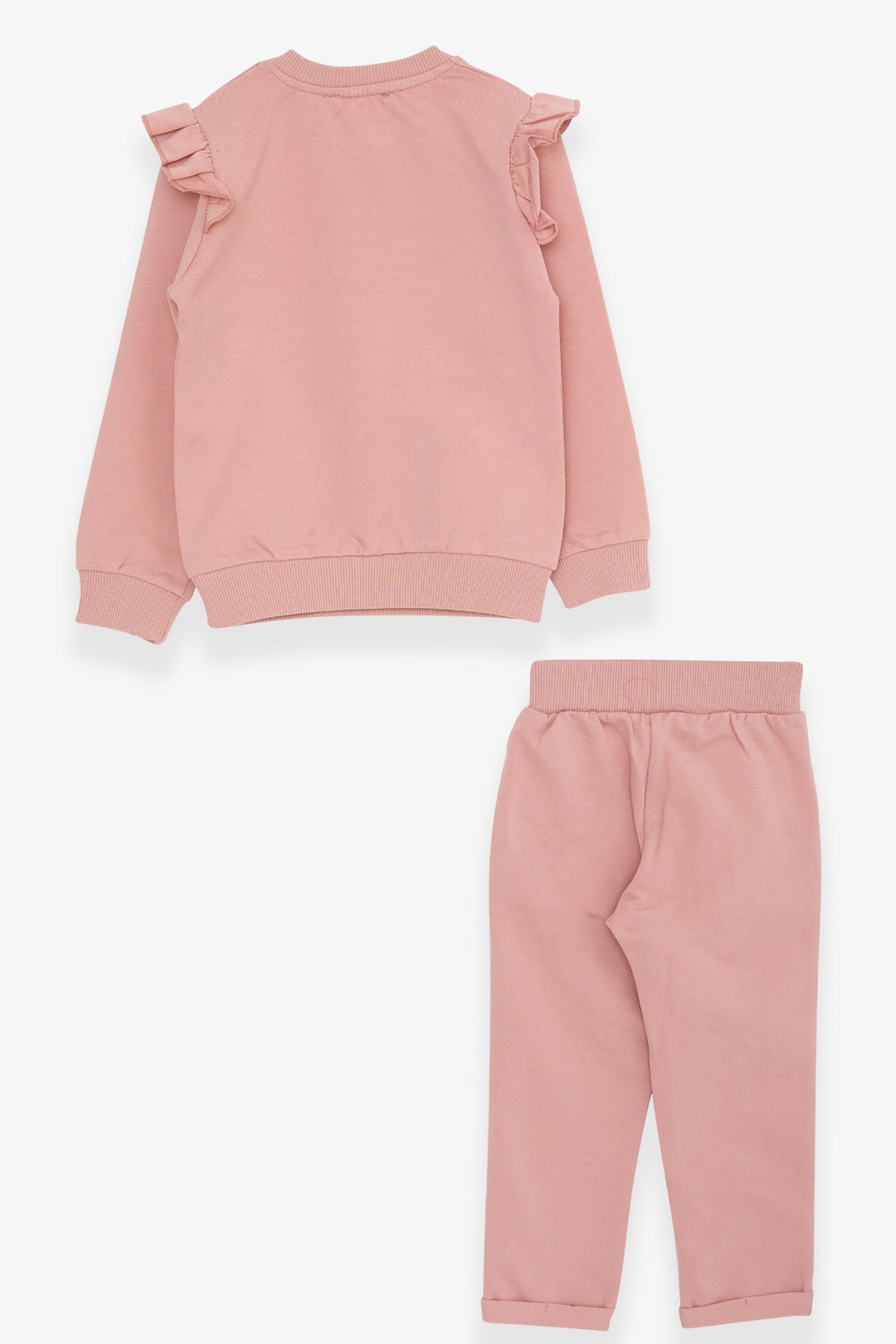 BRE Breeze Girl Child Tracksuit Teddy Bear Glittery Text Printed 1.5-5 Years, Salmon - Commerce City