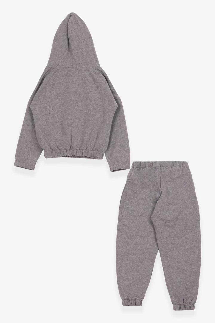 BRE Breeze Girl's Tracksuit with Elastic Waistband 3-7 Years, Dark Grey Melange - Vittoria