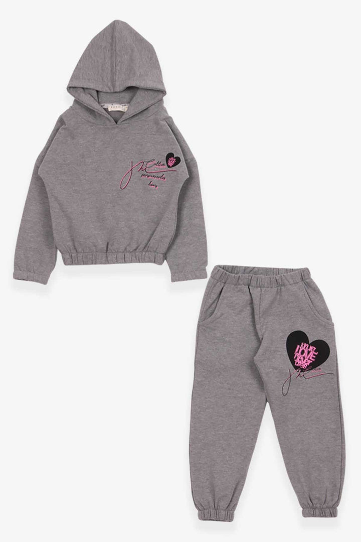 BRE Breeze Girl's Tracksuit with Elastic Waistband 3-7 Years, Dark Grey Melange - Vittoria