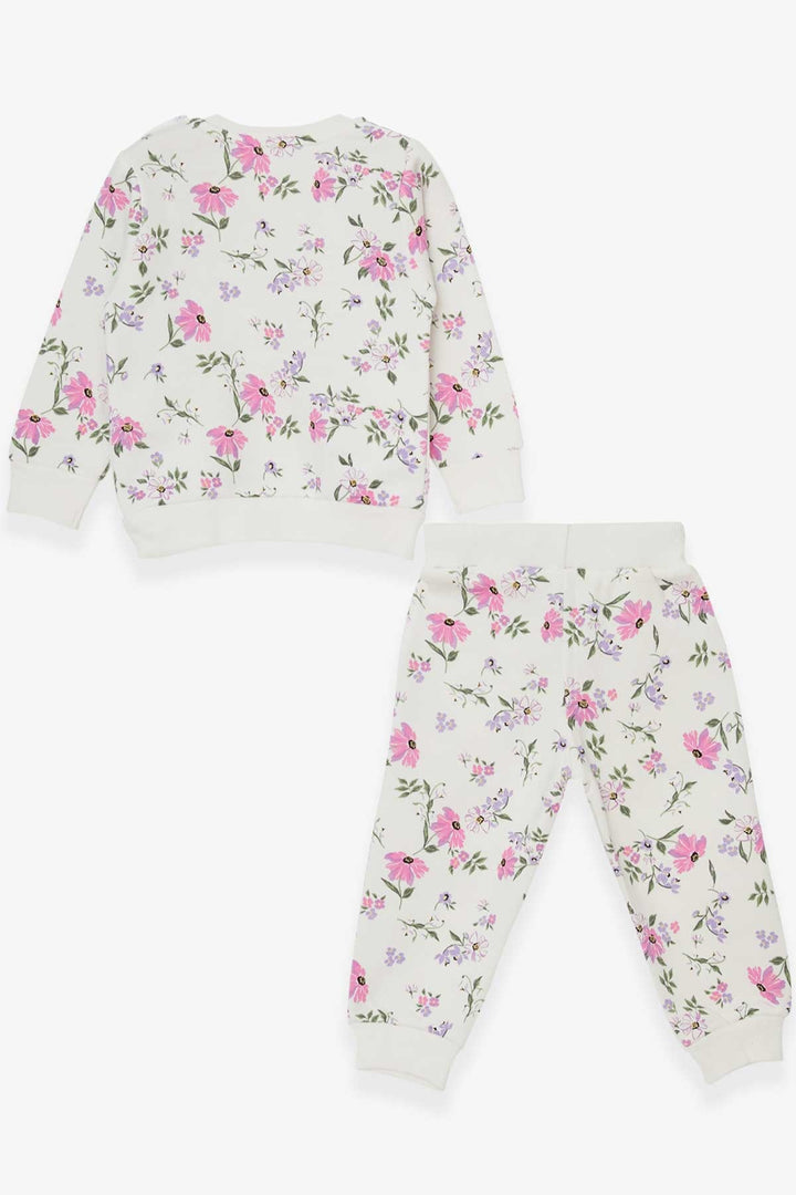 BRE Breeze Girl Child Tracksuit Flower Patterned 1-4 Years, Ecru - Lake Elsinore