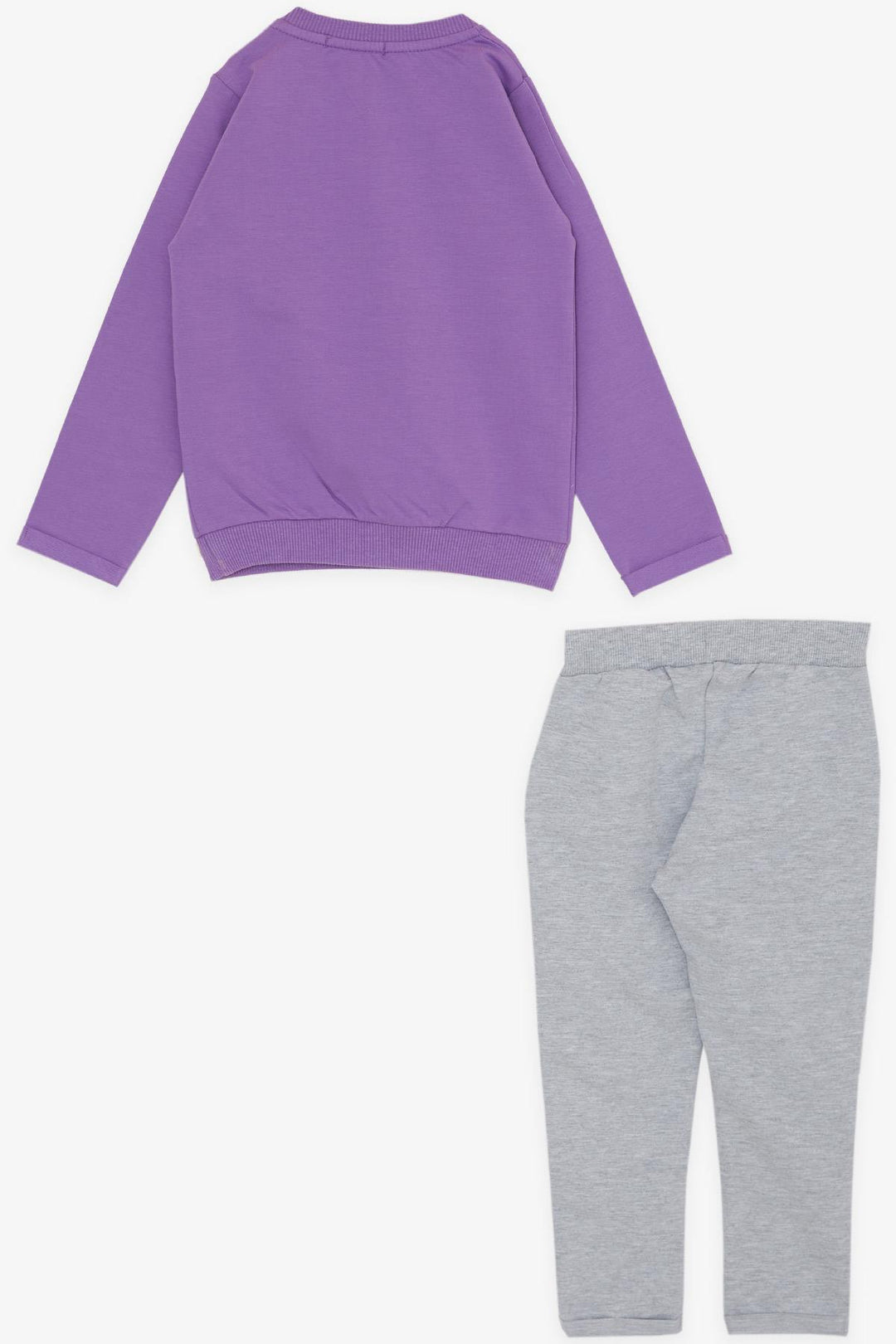 BRE Breeze Girl Child Tracksuit Set Sequined Embroidered Printed 3-6 Years, Purple - Guasavito