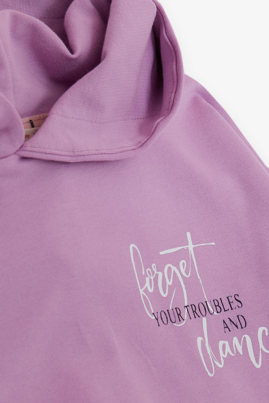 BRE Breeze Girl Child Tracksuit Set with Summer Printed Hooded Pocket 3-7 Years, Lilac - Bagnolet