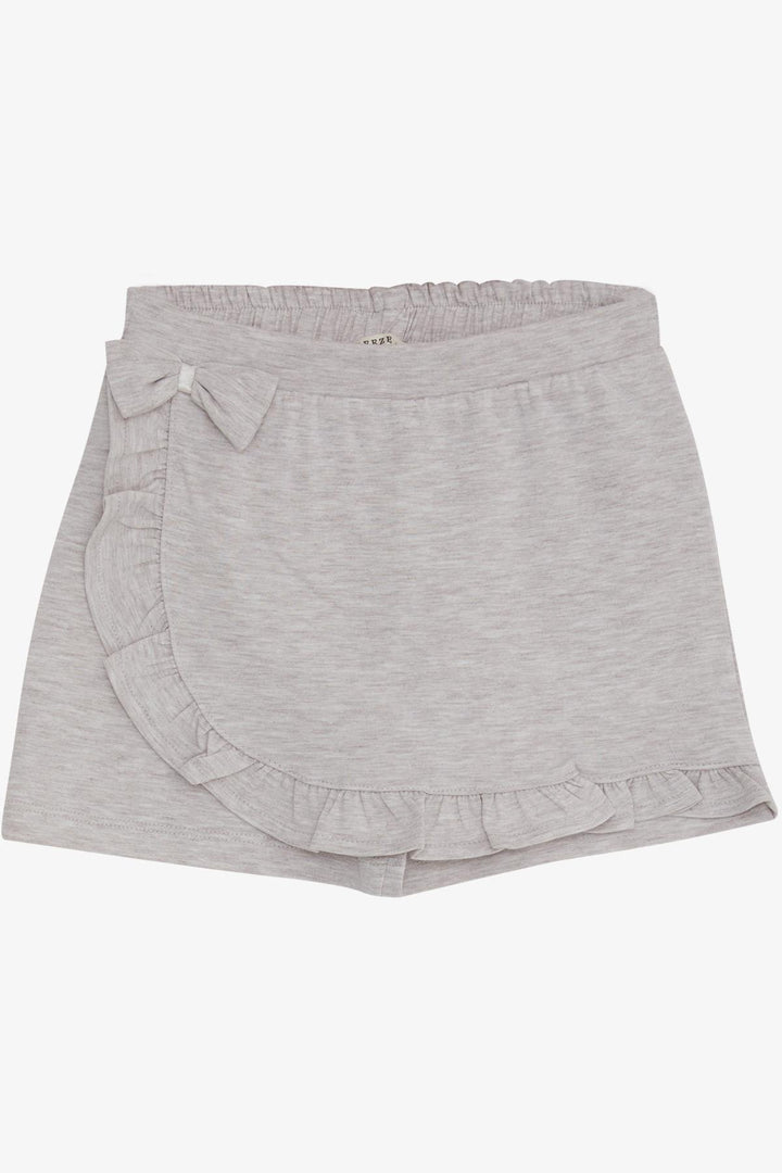 BRE Breeze Girl's Skirt Shorts with Ruffles and Ribbon, 60 Years, Beige Melange - Sutton in Ashfield