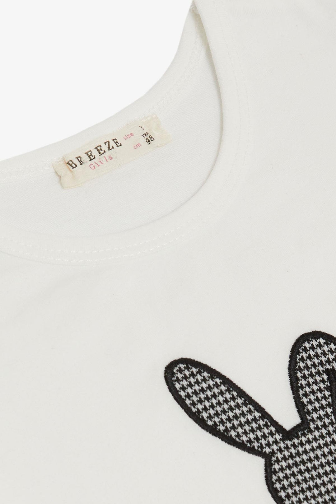 BRE Breeze Girl Child Skirt Suit Cute Bunny Printed 3-8 Years, Ecru - Chihuahua