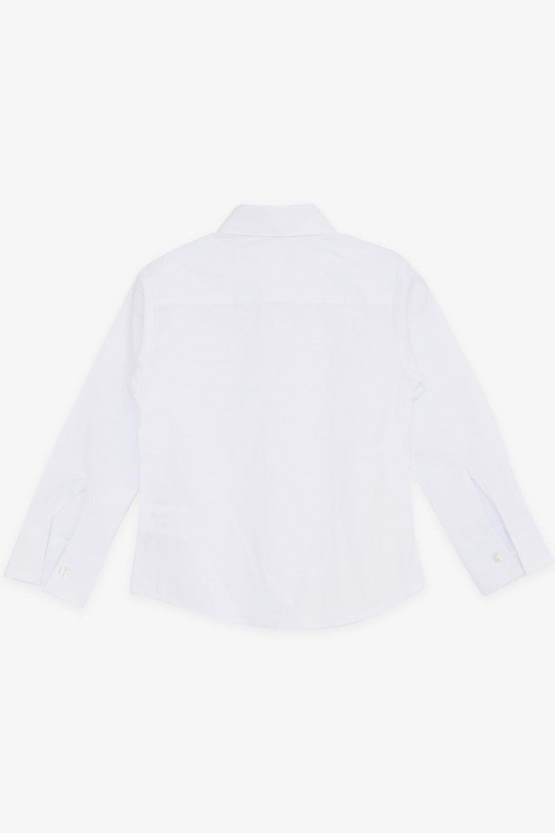 BRE Breeze Girl's Shirt with Buttoned Emblem, 3-7 Years, White - Châtelet