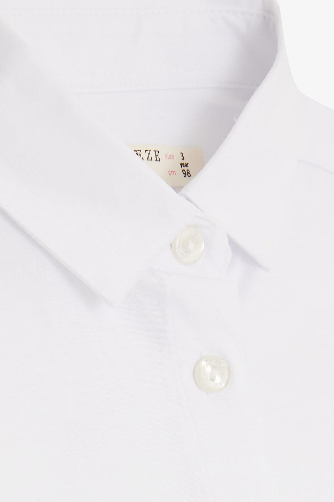 BRE Breeze Girl's Shirt with Buttoned Emblem, 3-7 Years, White - Châtelet