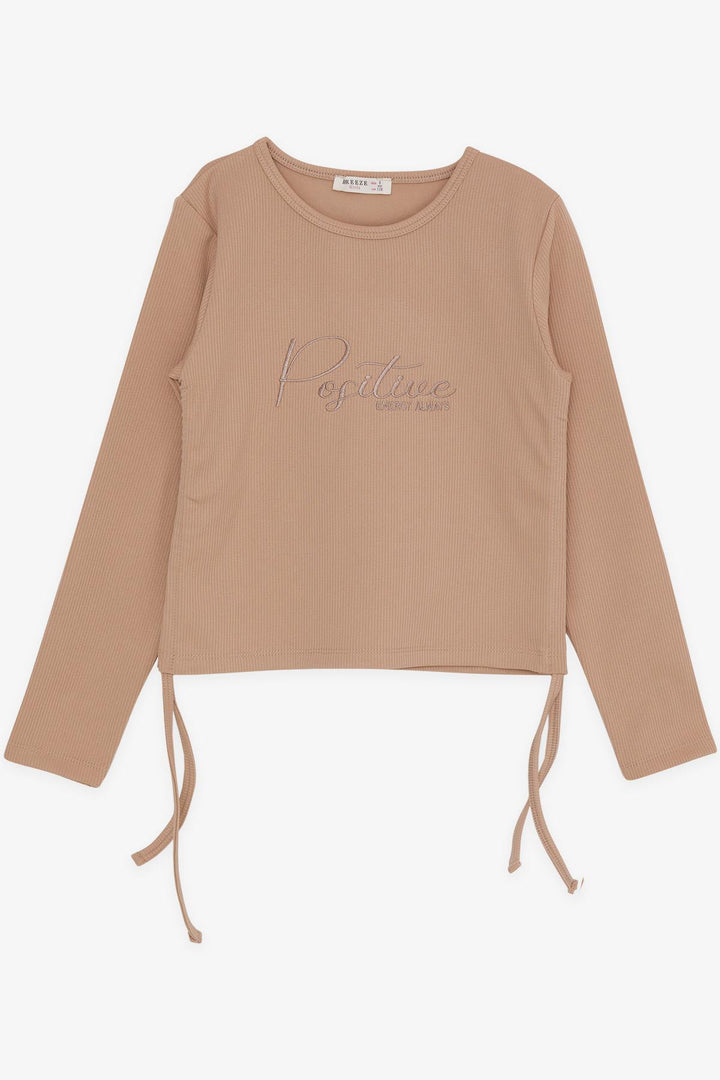 BRE Breeze Girl Child Spanish Pants Leggings Set with Embroidery and Lurex, 62 Years, Beige. - Salamanca