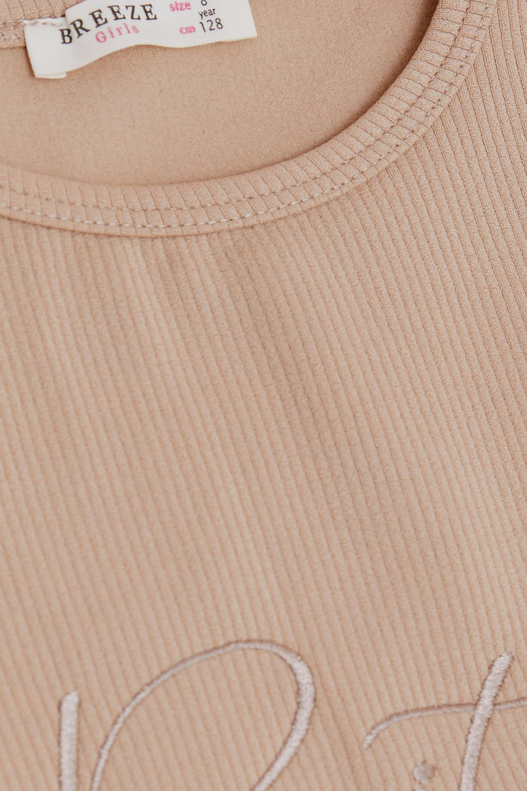 BRE Breeze Girl Child Spanish Pants Leggings Set with Embroidery and Lurex, 62 Years, Beige. - Salamanca