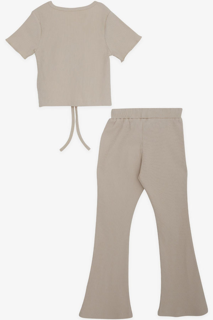 BRE Breeze Girl Child Spanish Pants Leggings Crop Set 50 Years, Beige - Clamart