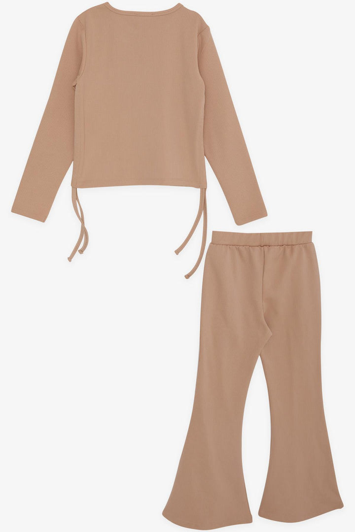 BRE Breeze Girl Child Spanish Pants Leggings Set with Embroidery and Lurex, 62 Years, Beige. - Salamanca