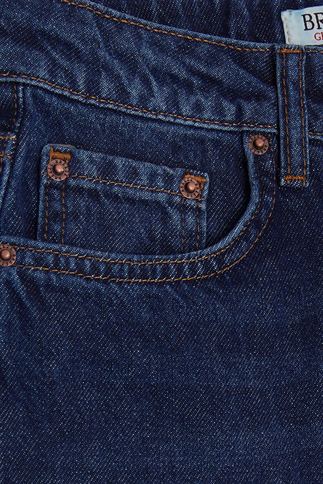 BRE Breeze Girl's Jeans with Pockets and Buttons, 94 Years, Dark Blue - Watsonville