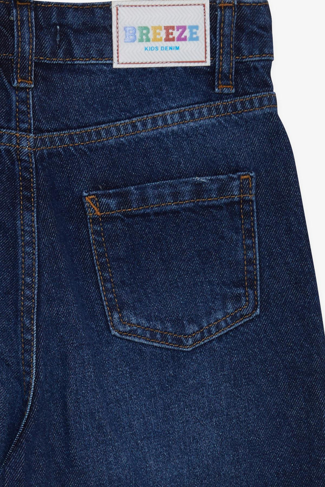 BRE Breeze Girl's Jeans with Pockets and Buttons, 94 Years, Dark Blue - Watsonville