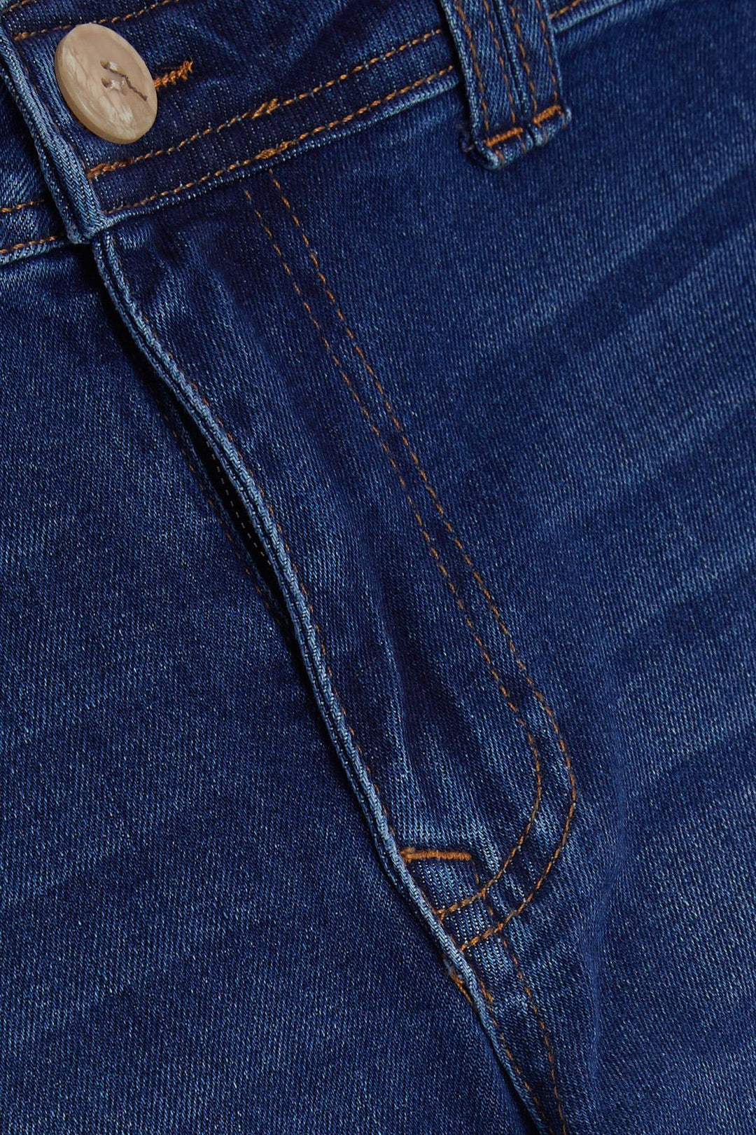 BRE Breeze Girl's Jeans Buttoned Back Pocket Spanish Hem 94 Years, Dark Blue - Glendale