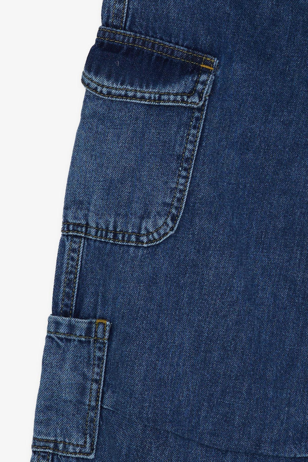 BRE Breeze Girl's Jeans Cargo Pants with Elastic Waistband and Cuffs 94 Years, Blue - Tustin