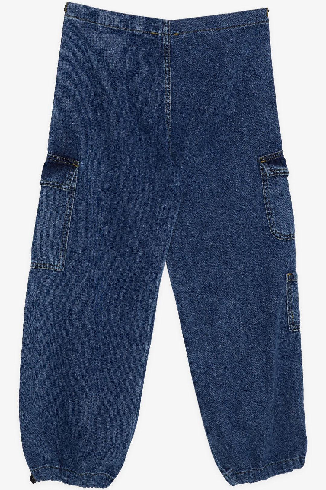 BRE Breeze Girl's Jeans Cargo Pants with Elastic Waistband and Cuffs 94 Years, Blue - Tustin