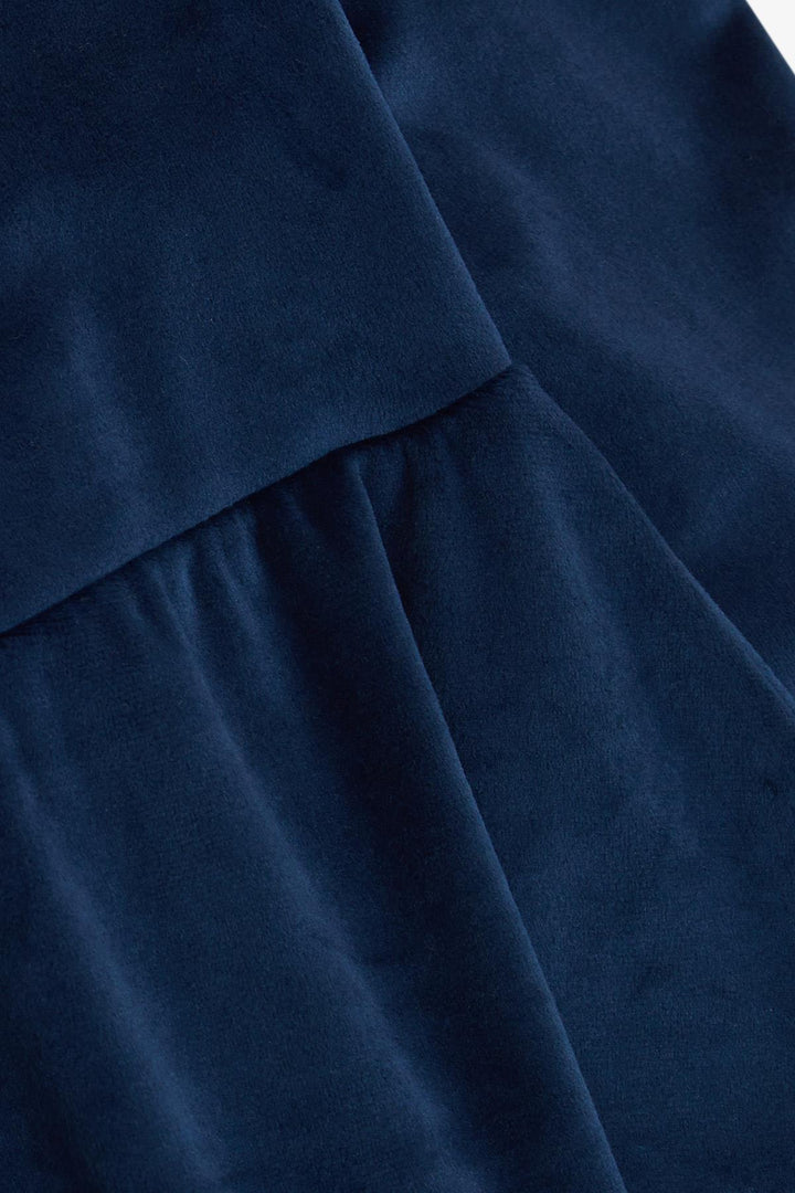 BRE Breeze Girl Child Velvet Dress Collar Lace Back Zipper 62 Years, Navy Blue - Hamilton