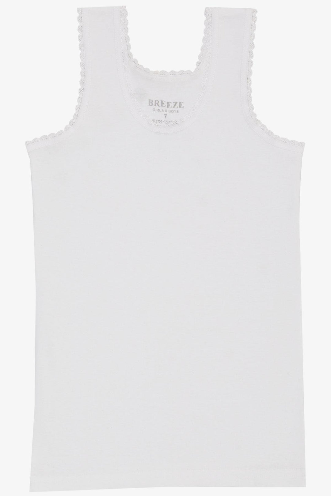BRE Breeze Girl's Thick-Strapped Tank Top, 33 Years, White - Alcorcón