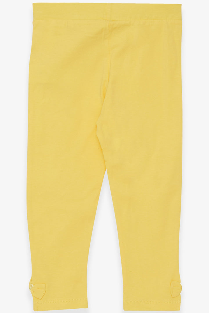 BRE Breeze Girl Capri Leggings with Bow and Slit, 62 Years, Yellow - St. Johns