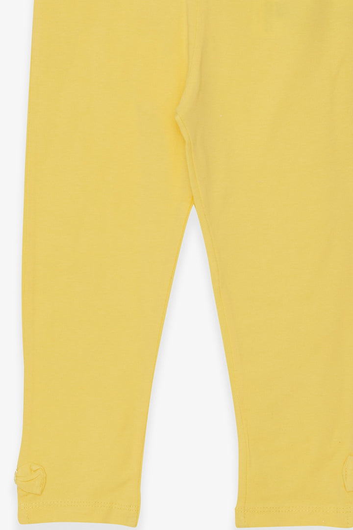 BRE Breeze Girl Capri Leggings with Bow and Slit, 62 Years, Yellow - St. Johns