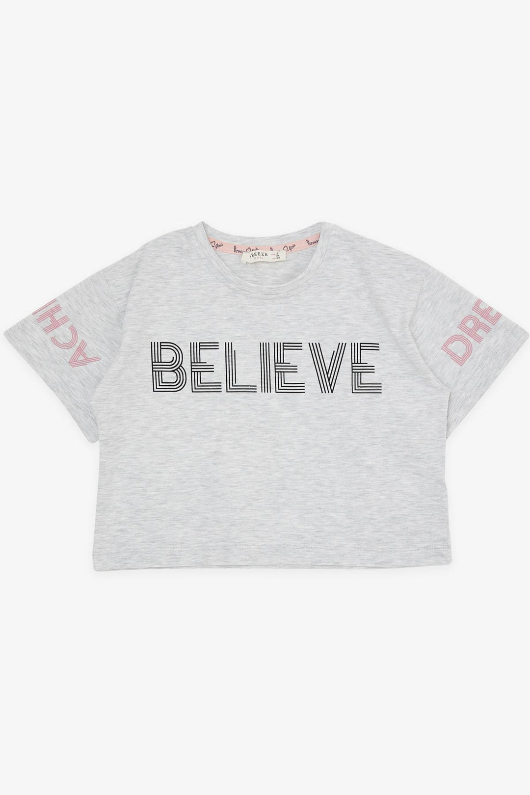 BRE Breeze Girl Child Capri Leggings Crop Set Printed Summer 82 Years, Light Grey Melange - Bremerhaven