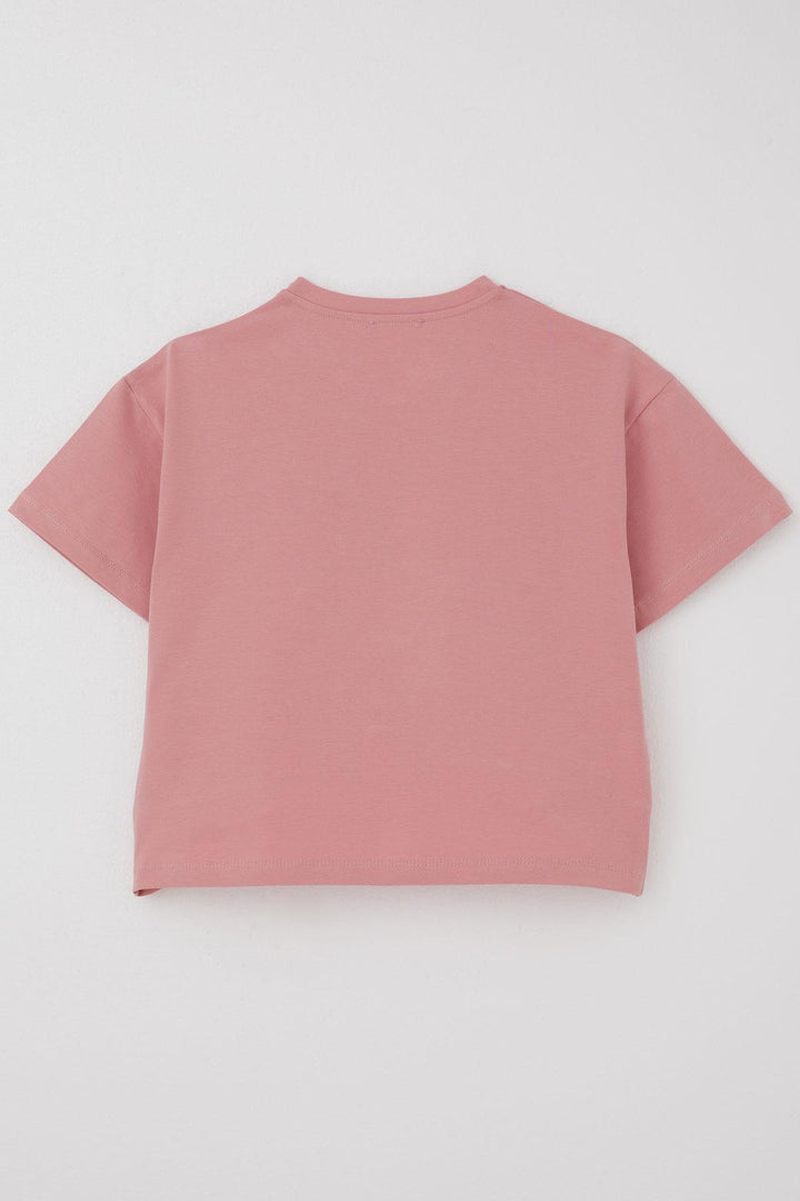 BRE Breeze Girl Capri Leggings Set with Cross Detail and Printed Text, 84 Years, Pink - Ciudad de Melilla