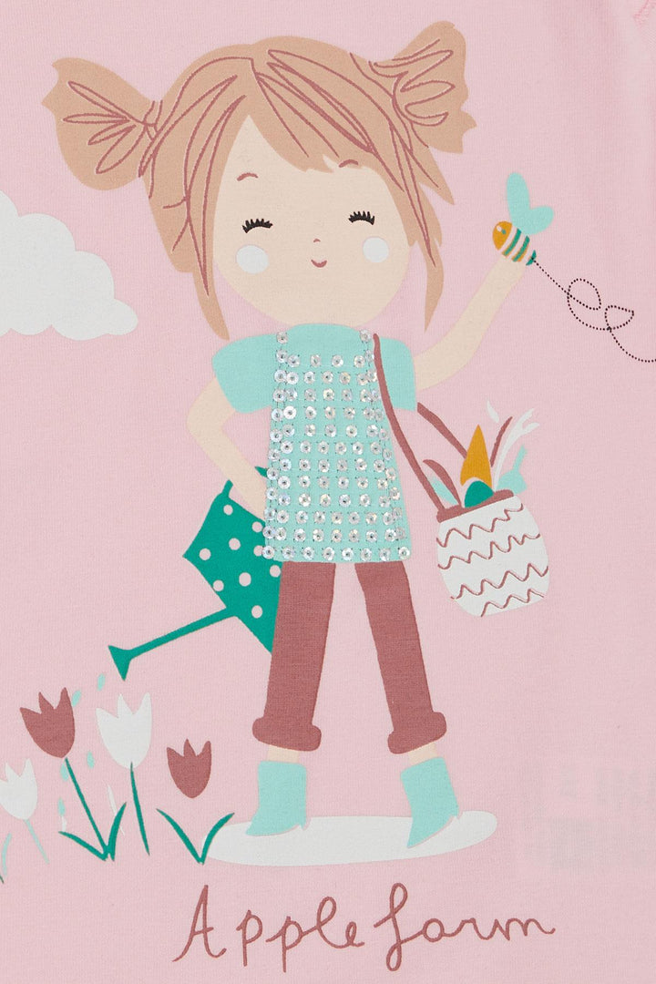 BRE Breeze Girl Child Capri Leggings Set Pair Girl Printed 1-4 Years, Pink - Vaudreuil-Dorion