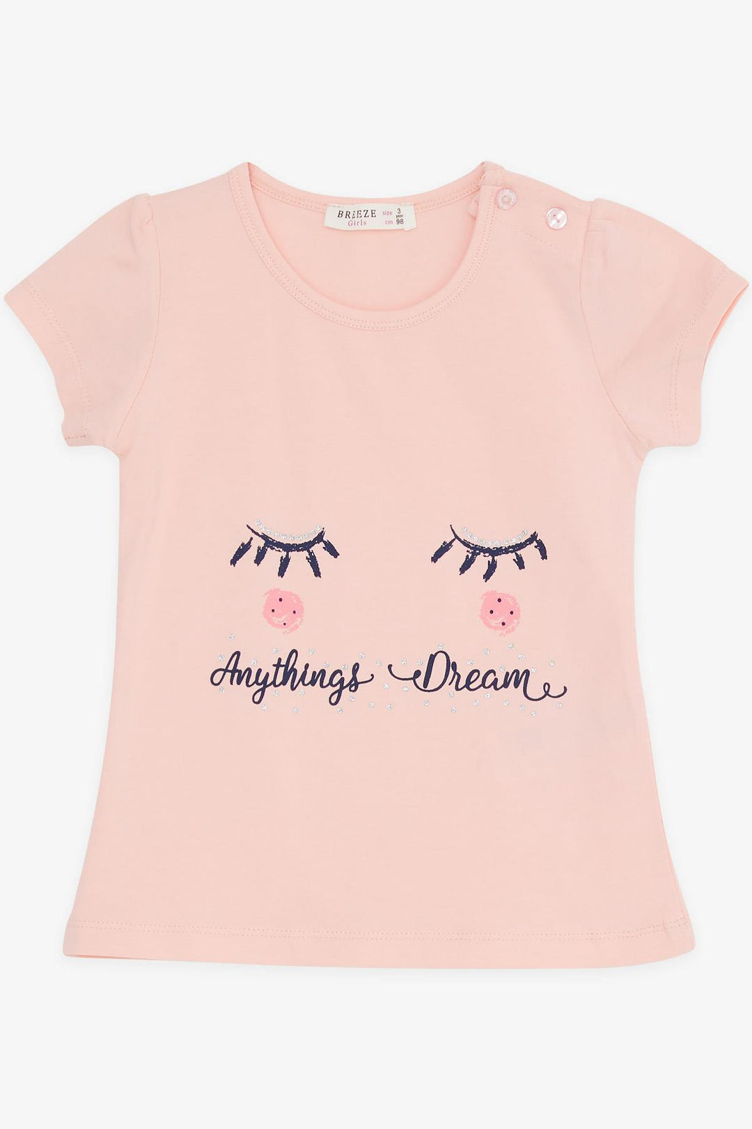 BRE BREEZE Girl Child Capri Leggings Set Dream Themed 1-4 Years, Salmon - Monreale