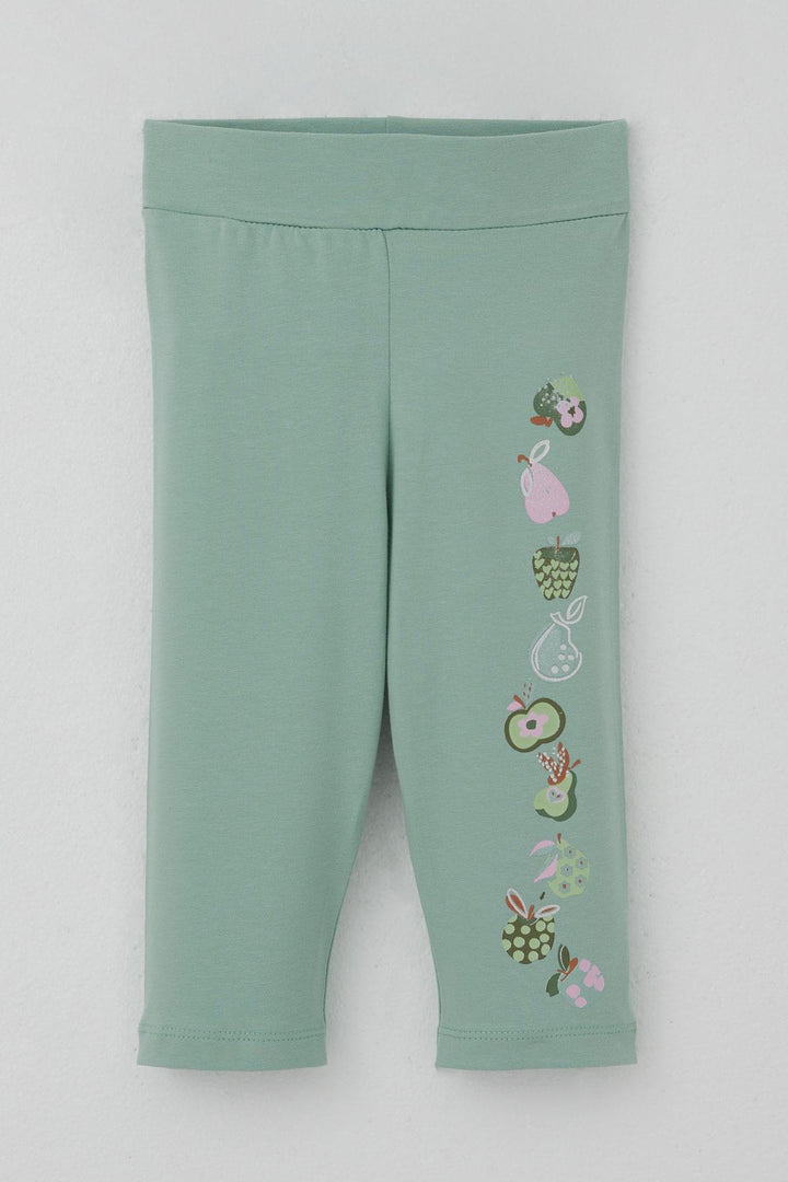 BRE Breeze Girl Child Capri Leggings Set Cute Fruits Printed 1.5-5 Years, Beige - Lyon
