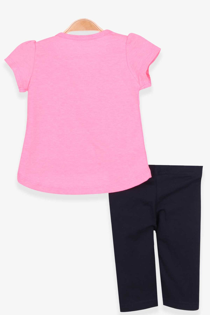 BRE Breeze Girl Child Leggings Set with Bunny Embroidery, 1-4 Years, Neon Pink - Hemel Hempstead