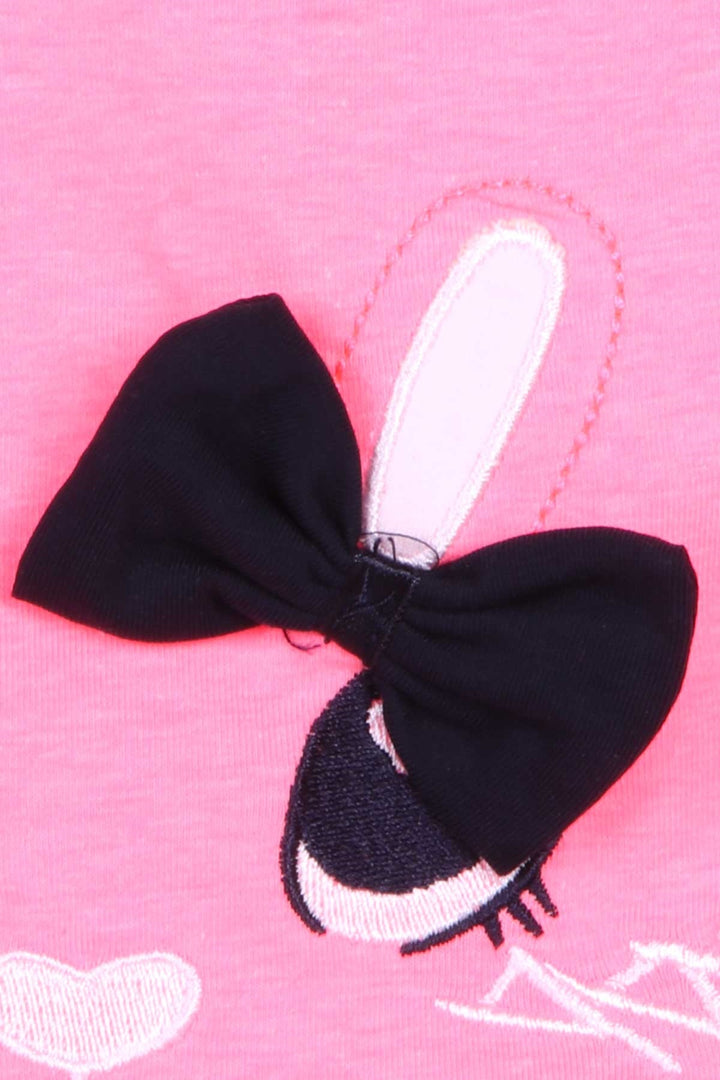 BRE Breeze Girl Child Leggings Set with Bunny Embroidery, 1-4 Years, Neon Pink - Hemel Hempstead