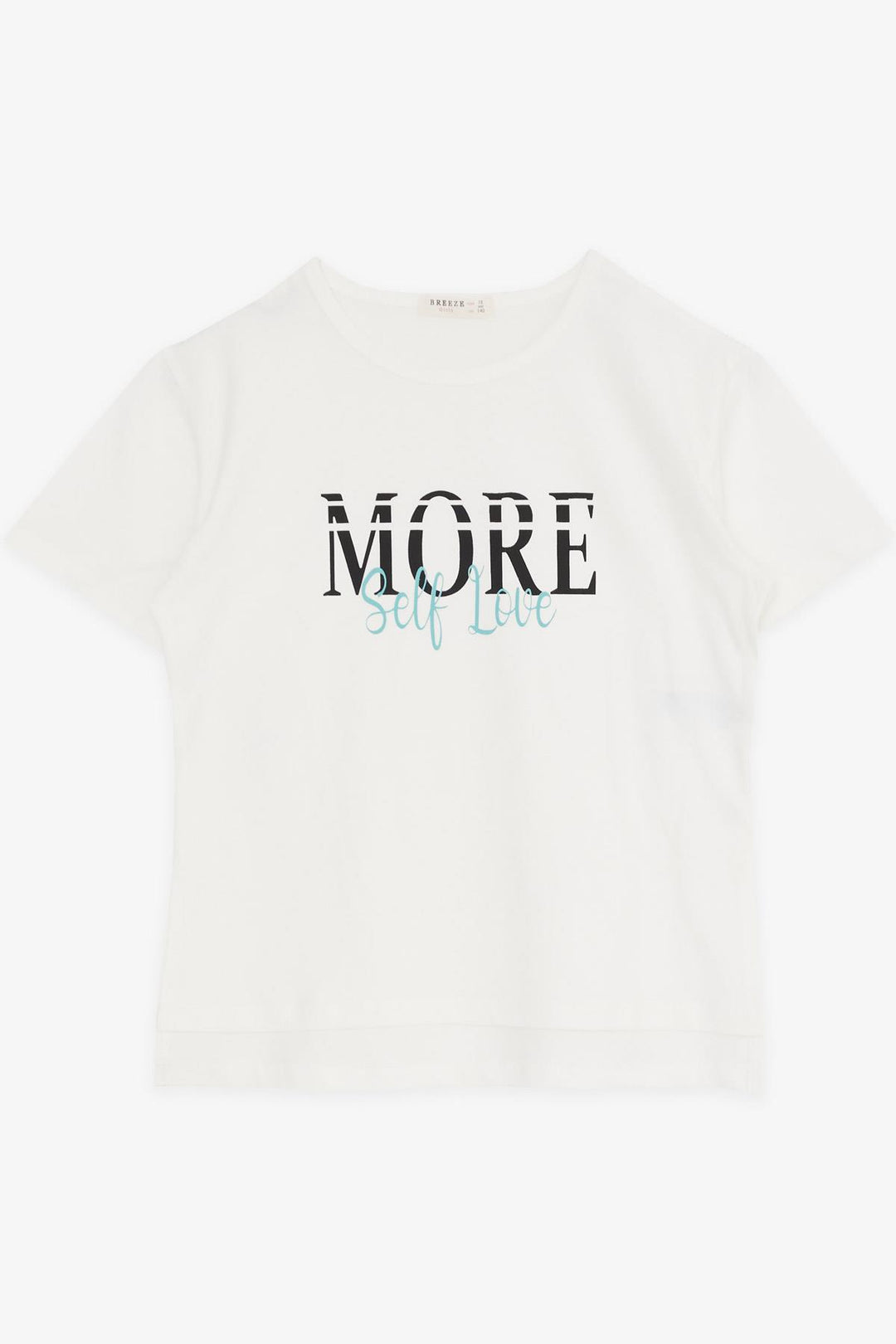BRE Breeze Girl's Capricious Set with Printed Writing Cargo Pocketed 94 Years, Ecru - East Orange
