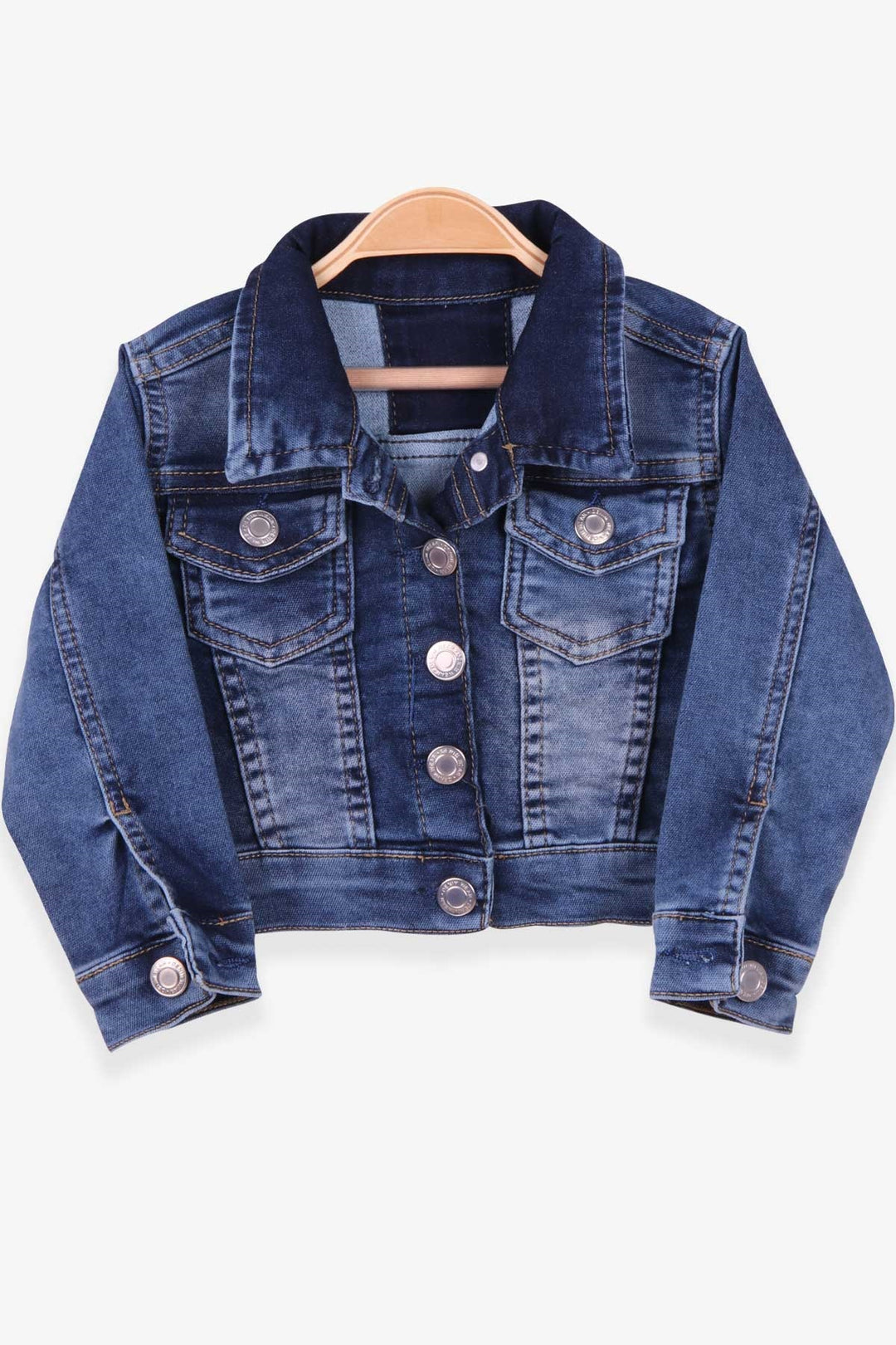 BRE Breeze Girl's Denim Jacket 1-4 Years, Dark Blue - Carcassonne
