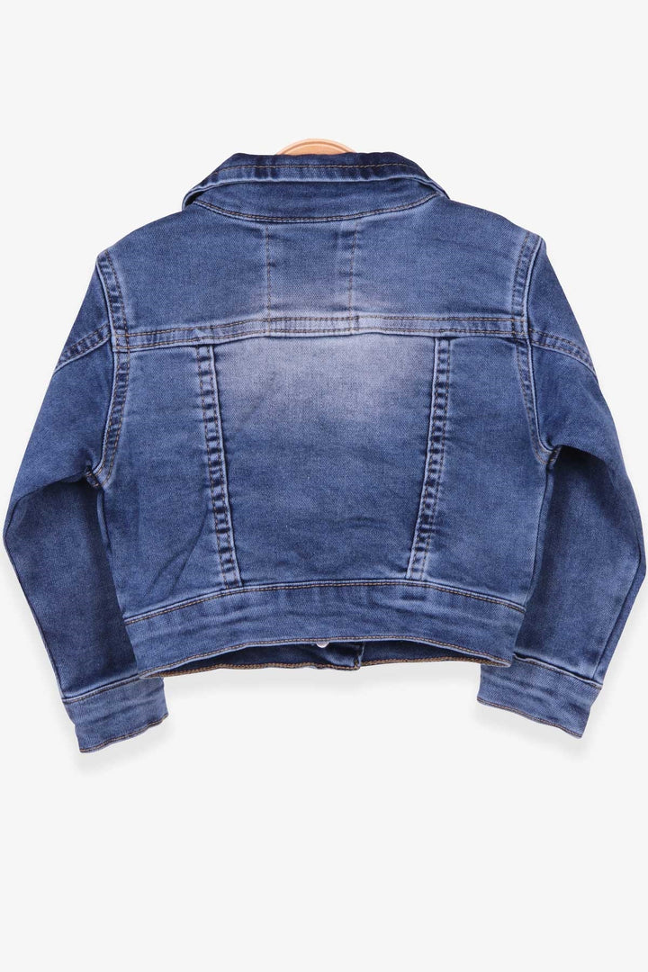 BRE Breeze Girl's Denim Jacket 1-4 Years, Dark Blue - Carcassonne